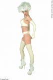 Strmpfe lang/dnn, mit Rollrand  82 cm, getaucht