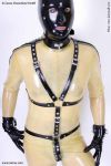 Latex-Vollgeschirr mit Penisring, geklebt